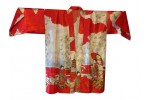 U1009 Short Kimono Red